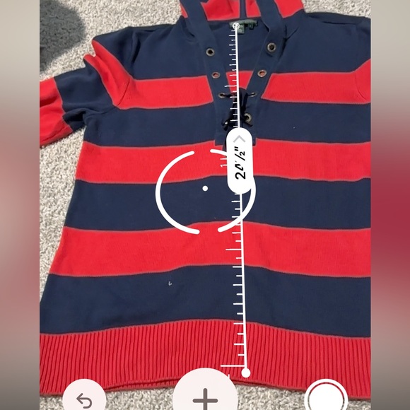 Hooded Ralph lauren striped sweater - size large - Picture 4 of 5